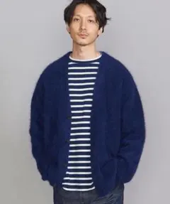 古*川様 BY シャギー モヘヤ Vカーディガン Lサイズ