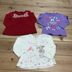 女の子　長袖Tシャツ　まとめて　80
