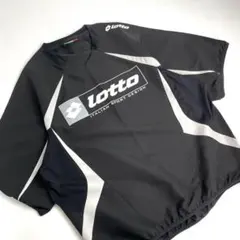 lotto ロット M ピステ ビッグシルエット サッカー ブラック Vネック