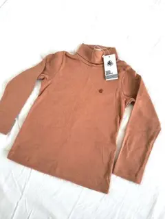 プチバトー タートルネック 110cm　新品未使用　オレンジブラウン系　5ans