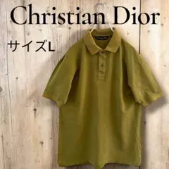 Christian Dior ポロシャツ 緑 L 半袖 ゴルフ 高級 ディオール