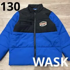美品！WASK 130 中綿コート　ダウン　青　ワッペン