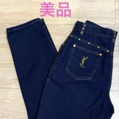 イヴサンローラン YSL デニム 刺繍　濃紺のサムネイル