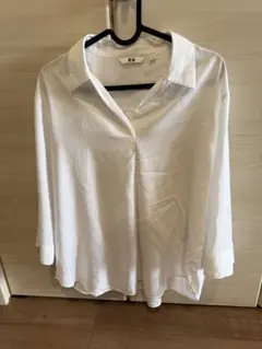 UNIQLO スキッパーシャツ ホワイト Lサイズ