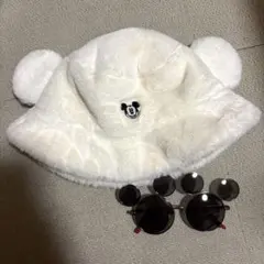 ディズニー　バケットハット　ファンキャップ　サングラスセット