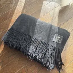 SR カシミヤ100% ブラック　黒ストール