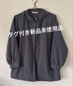 リネン調シャツパーカーブルーグレー/3L