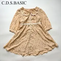 C.D.S.BASIC リボン 襟付き フリル ワンピース フラワー Y2K