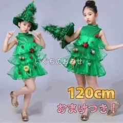 120 グリーン クリスマス ツリー ワンピース コスプレ オーナメント 子供服