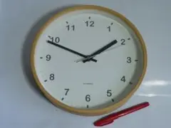 KATOMOKU 加藤木工　木製アナログ時計 径25.5cm