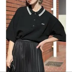 JaVa ブラック ストライプ襟 ポロシャツ　fred perry