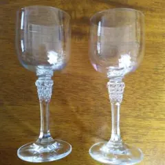 ガラス製ワイングラス 2個セット