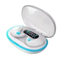 ホワイト　X55 TWS ワイヤレスイヤホン 　寝ながら　睡眠　スリープ