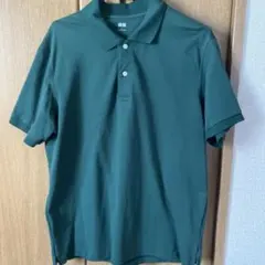 ダークグリーン 半袖ポロシャツ Lサイズ