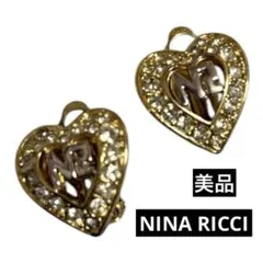 ☆美品 ニナリッチ ハート イヤリング NINA RICCI ゴールド ☆