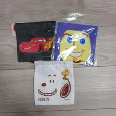 ディズニーキャラクター 　スヌーピー　ミニ巾着袋3枚セット