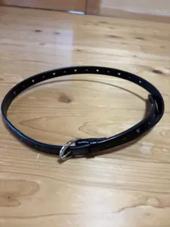 レディース レザー製ベルト ブラック