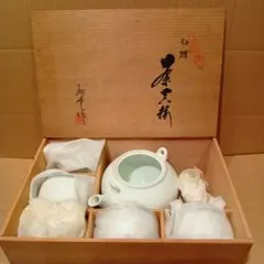 在銘】人間国宝 朴世琦 奇泉窯 小さな煎茶器セット 玉露 作家物 共箱