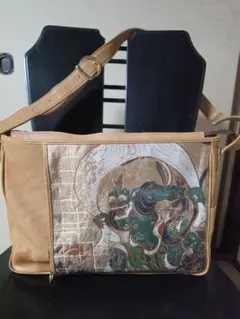 L size 2種の金襴【玄武】背面2重ポケットフック掛けあり　メッセンジャー L size 2種の金襴【玄武】背面2重ポケットフック掛けあり
