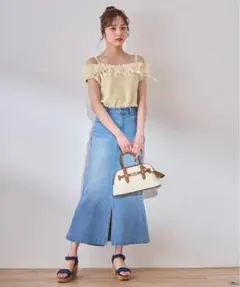 トランテアン♡バックフレアマーメイドデニムスカートのサムネイル
