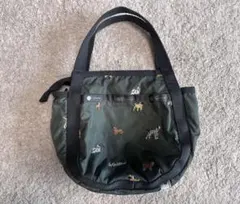 レスポートサック 犬柄 ミニバッグ 日本限定 モスグリーン