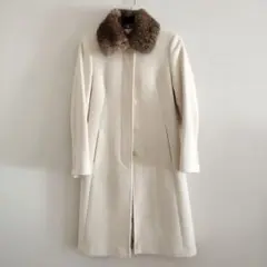 Josephine Ginza ファー付きロングコート ベージュライナー付き - メルカリ