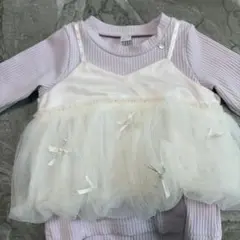 apres les cours 薄紫 チュールフリル トップス