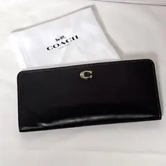 COACH エッセンシャル スキニー　シグネチャー　レザー 長財布 保護袋付き