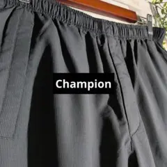 【古着】Champion ブラック イージーパンツ