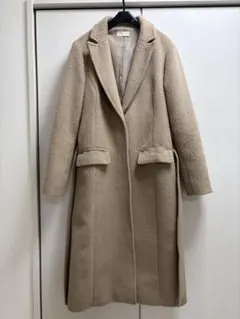 An MILLE アンミール ロングコート ウエストベルト付き ベージュ 