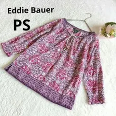 ◆Eddie Bauer エディバウアー 長袖カットソー 総柄 派手 綿 /PS