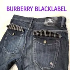 BURBERRY BLACK LABEL ストレートデニム ノバチェックW76