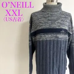 【希少XXL】オニール　タートルネック ニット セーター　ウール混　霜降りのサムネイル