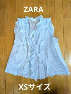 フリル シースルーブラウス