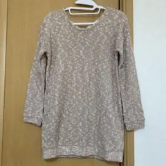 INGNI バックリボン　ロング丈　ざっくりニット