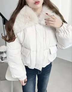 ファー付きダウンジャケット