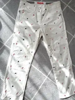 Marie Claire 刺繍ホワイトパンツ