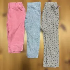 【ひた様】女の子　ボトムス　パンツレギンスパンツ95センチ100センチ3点セット