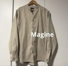 新品未使用　magine バンドカラー　スキッパーシャツ　ベージュ　サイズ44のサムネイル