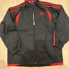 adidas ジップアップジャケット 黒/赤
