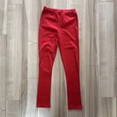 赤　パンツ　レギンスパンツ