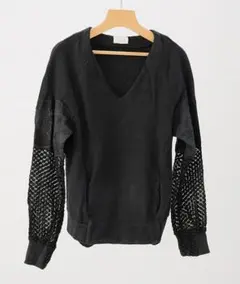 マメクロゴウチ mame kurogouchi 18AW MM18AW-KN024 Plating Mole Knit Sweater ハイネック ニット ブラック系 2【中古】 mame kurogouchi 18aw Plating Mole Knit - メルカリ
