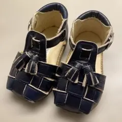 ファミリア 12.5cm ネイビー サンダル