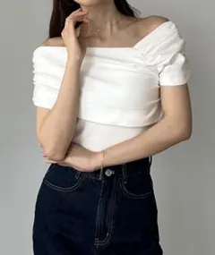 Louere 2wayネックドレープサマーニットのサムネイル