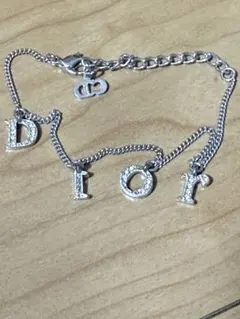 Christian Dior ブレスレット ロゴチャーム シルバー CD刻印