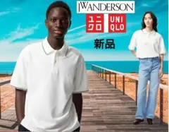 新品　ユニクロ　JWアンダーソン　ドライカノコポロシャツ　男女兼用 M　ホワイト