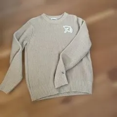 アーノルドパーマー　リブ編みニットセーター ベージュ グレー　メンズ　M