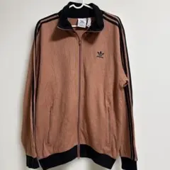 adidas ブラウン ピンク　トラックジャケット　ワッフル　ベッケンバウワー