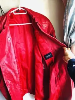 羊革のお洒落なハーフコート柔らかな革外国カラーで素敵Ｌメイドイン香港