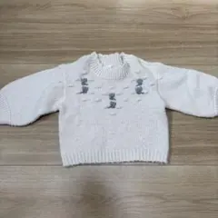 アプレレクール　花刺繍付きニットセーター　90cm